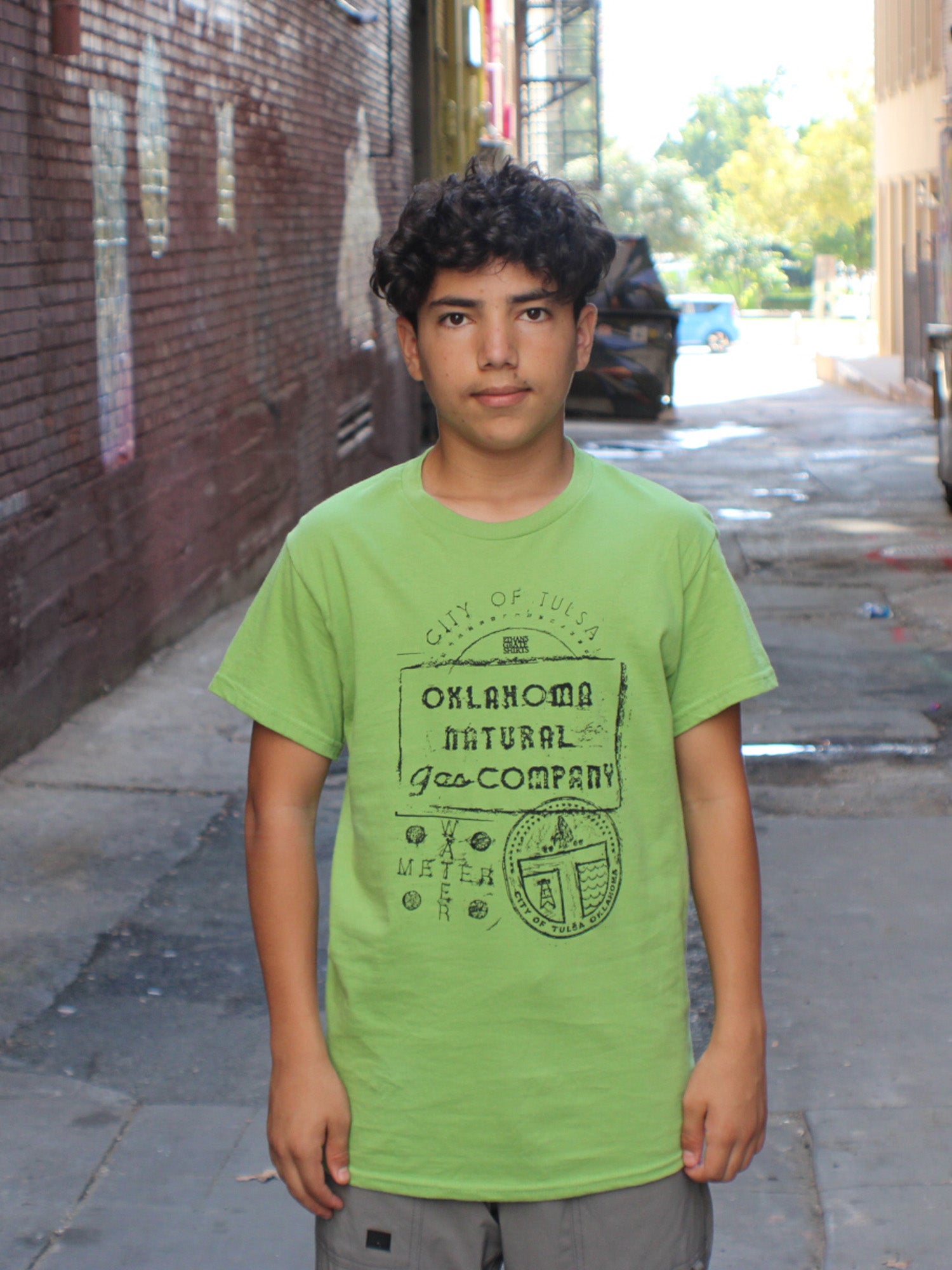 Green Grate Shirts model, grateshirts.com