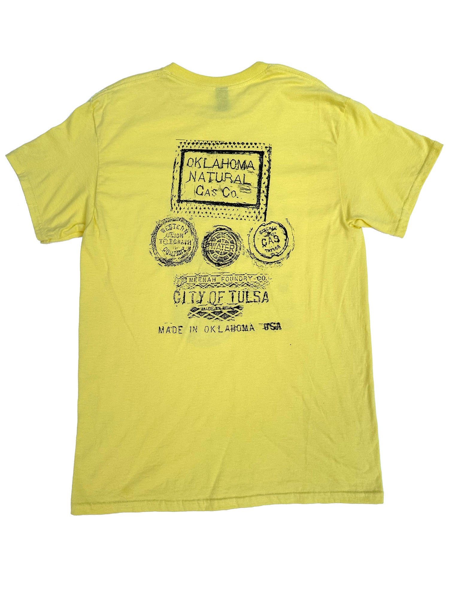 Yellow Grate Shirts back, grateshirts.com